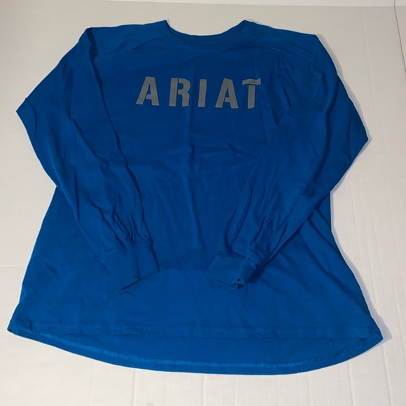 Ariat Rebar Women’s Long Sleeve XL Blue Tee Shirt - Picture 1 of 4